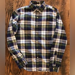 J. Crew Slim Plaid Oxford Shirt—Small
